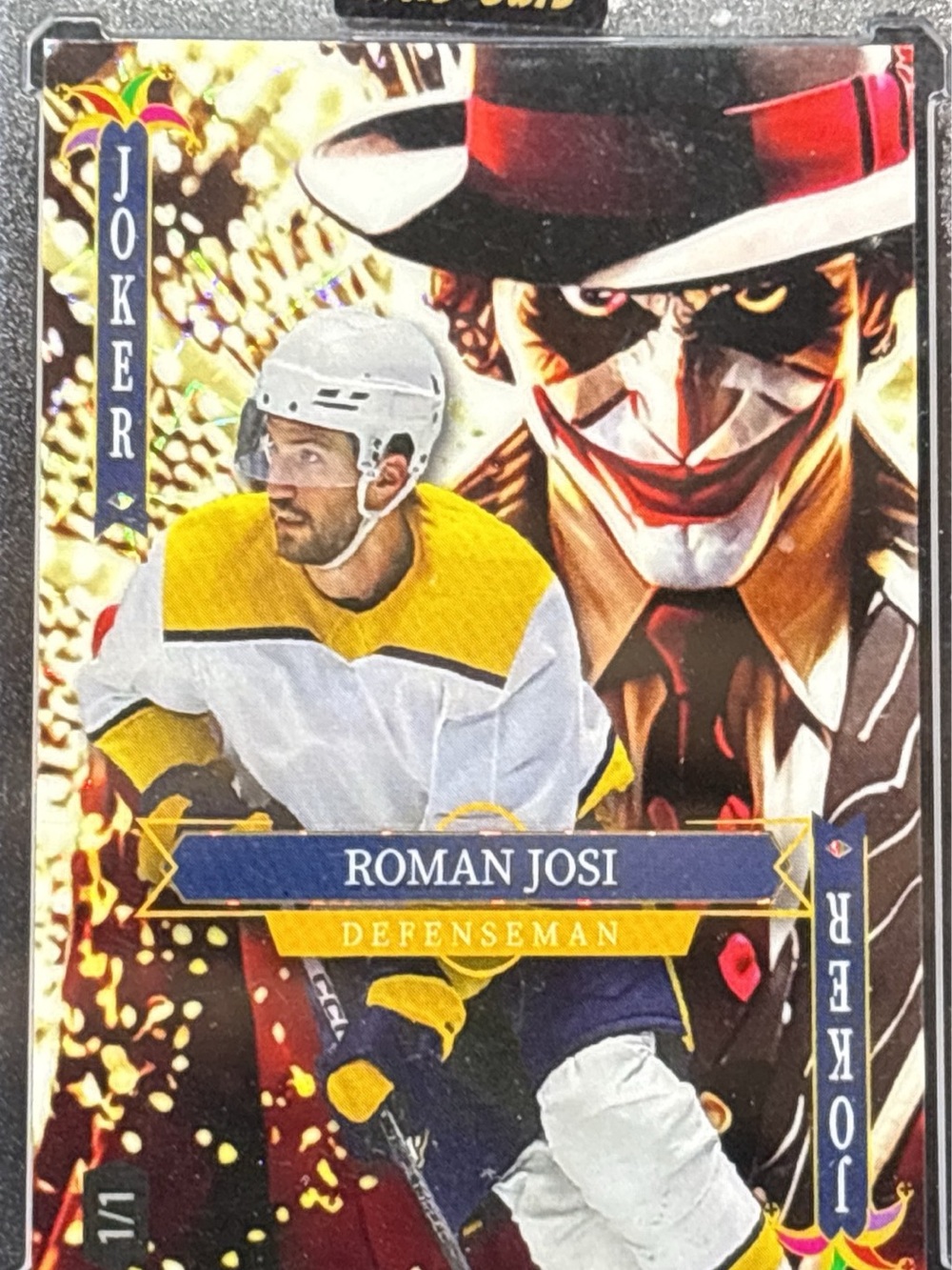 Wild Card Roman Josi Joker Hockey Trading Card - LE 1/1